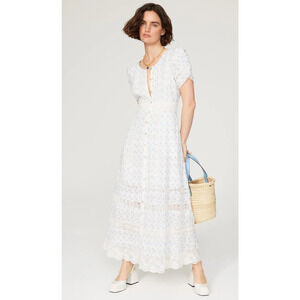 LoveShackFancy Tamsin Dress - Blue Floral, Size 0